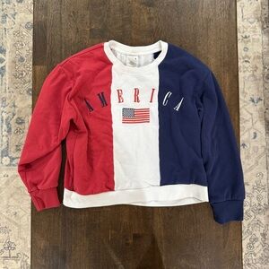 America Red White and Blue‎ Crewneck